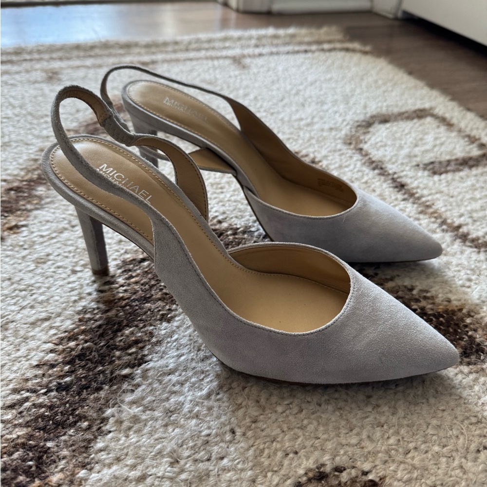 Michael Kors Women's Grey Slingback Heels